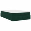 vidaXL Cama otomana com colch&atilde;o 120x190 cm veludo verde-escuro