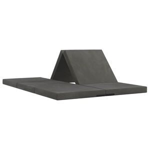 vidaXL Sof&aacute; Cama Dobr&aacute;vel 140 x 67 x 45 cm Cinzento-Escuro