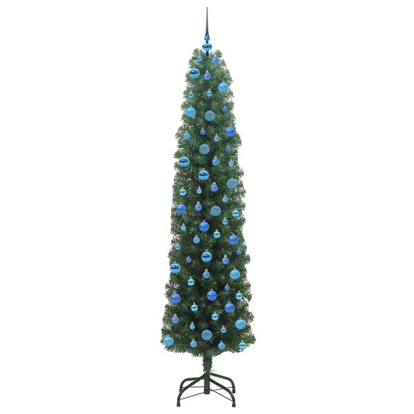 vidaXL &Aacute;rvore de Natal Artificial Verde 240 cm PVC e A&ccedil;o e Pl&aacute;stico
