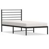 vidaXL Estrutura de cama com cabeceira 100x200 cm metal preto