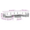 vidaXL 9 pcs conjunto lounge de jardim c/ almofadões vime PE antracite