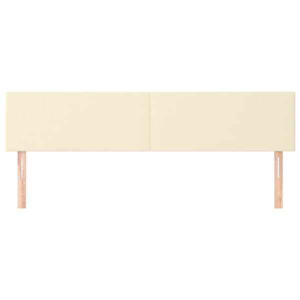vidaXL Cabeceiras creme 180x5x78/88 cm couro artificial