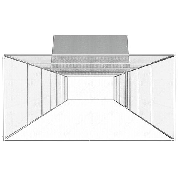 vidaXL Galinheiro 14x2x2 m a&ccedil;o galvanizado