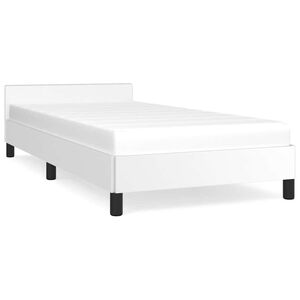 vidaXL Estrutura de cama c/ cabeceira sem colch&atilde;o 80x200 cm branco