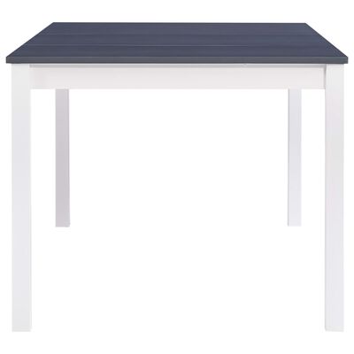 vidaXL Mesa de jantar 180x90x73 cm madeira de pinho branco e cinzento
