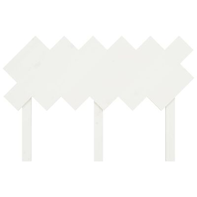 vidaXL Cabeceira de cama122,5x3x80,5 cm madeira de pinho maciça branco