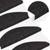 vidaXL Tapetes de escada adesivos 10 pcs 65x22,5x3,5 cm antracite