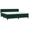 vidaXL Cama com molas/colch&atilde;o 200x200 cm veludo verde-escuro