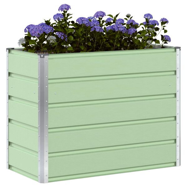 vidaXL Floreira Verde Pastel 480 x 50 x 45 cm A&ccedil;o Galvanizado