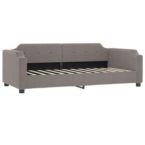 vidaXL Sof&aacute;-cama 100x200 cm tecido cinzento-acastanhado