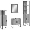 vidaXL 4 pcs conj. m&oacute;veis casa de banho derivados madeira cinza sonoma