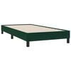 vidaXL Estrutura de cama sem colch&atilde;o 100x220 cm veludo verde-escuro