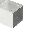 vidaXL Bases para poste em forma L 4 pcs 101x101 mm metal galvanizado