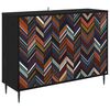 vidaXL Buffet OMMEN Carvalho Preto 102 x 33 x 76 cm