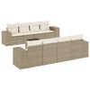 vidaXL 9 pcs conjunto de sof&aacute;s p/ jardim com almofad&otilde;es vime PE bege