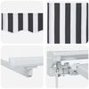 vidaXL Estrutura de Toldo Manual Antracite e Branco 300 x 200 cm