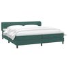 vidaXL Cama com molas colch&otilde;es 200x210 cm veludo verde-escuro