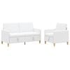 vidaXL Conjunto de Sof&aacute; com Armazenamento 2 pcs Branco Poli&eacute;ster