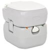 vidaXL Sanita port&aacute;til p/ campismo 22+12 L PEAD cinzento e branco
