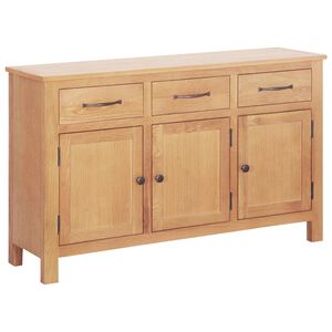 vidaXL Buffet Castanho 112 x 33.5 x 70 cm Madeira de carvalho s&oacute;lida