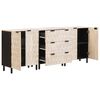vidaXL Buffet 3 pcs Acabamento em Wash Branco 180 x 33 x 75 cm
