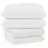 vidaXL Duvet com Travesseiros 3 pcs Branco Microfibra e Penas de Ganso