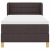 vidaXL Cama Box com colch&atilde;o Marrom Escuro 90 x 190 cm tecido