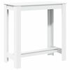 vidaXL Mesa de bar 102x50x103,5 cm derivados de madeira branco