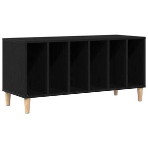 vidaXL Arm&aacute;rio para discos de vinil Carvalho Preto 100 x 38 x 48 cm