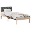 vidaXL Estrutura da cama castanho e cinzento-escuro 75 x 190 cm
