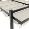 vidaXL Gazebo de jardim com teto retrátil 3x3 m alumínio creme