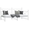 vidaXL Cama de dia com gavet&atilde;o sem colch&atilde;o 100x190 cm a&ccedil;o branco