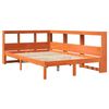 vidaXL Cama c/ estante sem colch&atilde;o 120x200cm pinho maci&ccedil;o castanho-mel