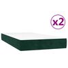 vidaXL Cama com molas/colch&atilde;o 200x200 cm veludo verde-escuro