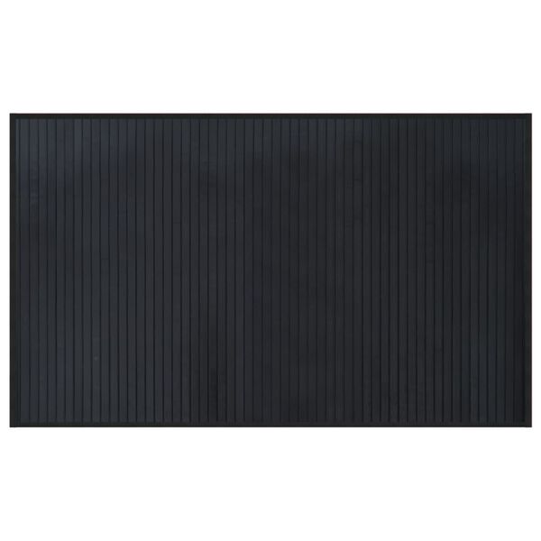 vidaXL Tapete retangular 60x100 cm bambu preto