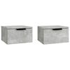 vidaXL Mesas de cabeceira parede 2 pcs 34x30x20 cm cinza cimento