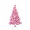vidaXL &Aacute;rvore de Natal Artificial Pr&eacute;-iluminada Rosa 120 cm PVC