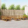 vidaXL Conjunto de Sof&aacute;s para Exterior 10 pcs Natural