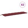 vidaXL Almofad&otilde;es banco jardim 2pcs 200x50x7cm mesclado tecido