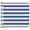 vidaXL Tela de Varanda Azul e Branco 100 x 800 cm Tecido Oxford