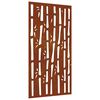 vidaXL Decora&ccedil;&atilde;o p/ muro de jardim 105x55 cm a&ccedil;o corten design bambu