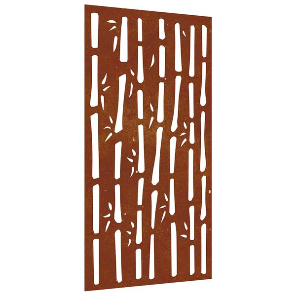 vidaXL Decora&ccedil;&atilde;o p/ muro de jardim 105x55 cm a&ccedil;o corten design bambu