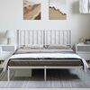 vidaXL Estrutura de cama com cabeceira 150x200 cm metal branco