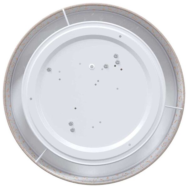 vidaXL L&acirc;mpada de teto Cinzento-acastanhado 38 x 38 x 13,5 cm tecido