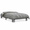 vidaXL Estrutura de cama derivados de madeira e metal cinzento sonoma