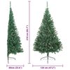 vidaXL &Aacute;rvore de Natal Artificial Pr&eacute;-iluminada Verde 210 cm PVC