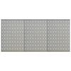 vidaXL Placas perfuradas de parede 3 pcs 40x58 cm a&ccedil;o