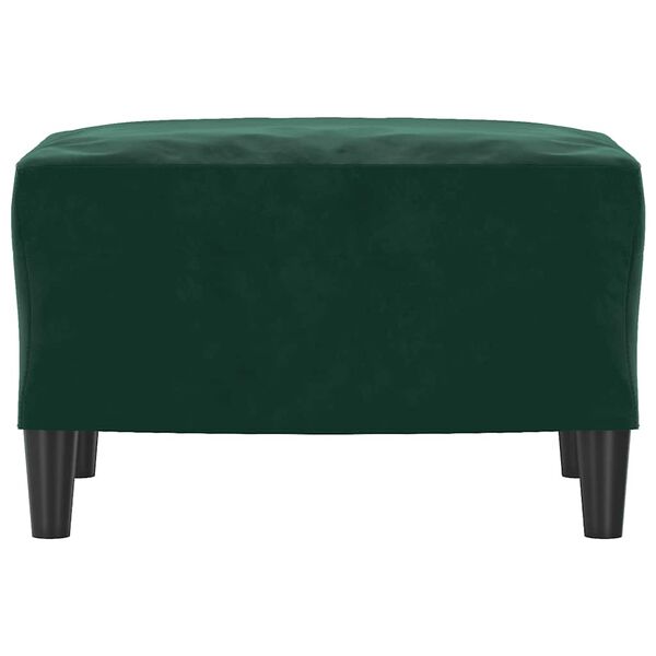 vidaXL Apoio de p&eacute;s 60x50x41 cm veludo verde-escuro