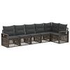 vidaXL Conjunto de Sof&aacute; de Jardim 6 pcs Cinzento vime PE