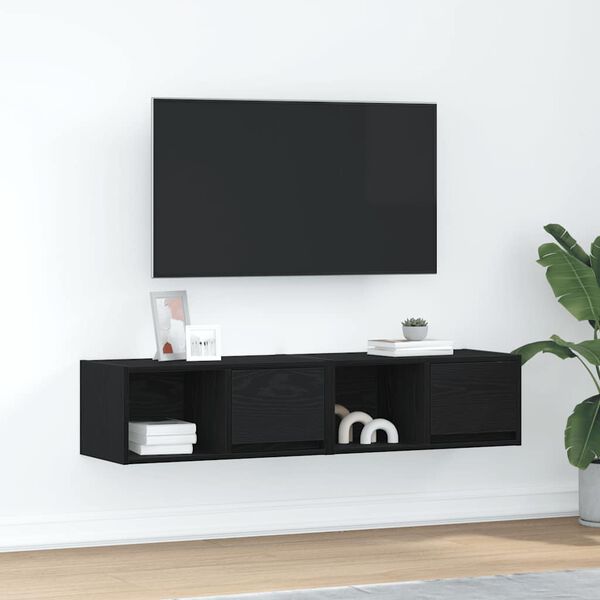 vidaXL M&oacute;veis de TV 2pcs 60x31x25,5cm deriv. madeira carvalho preto